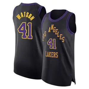Los Angeles Lakers Authentic Black Anton Watson 2023/24 City Edition Jersey - Youth