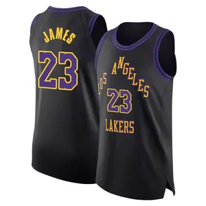Los Angeles Lakers Authentic Black LeBron James 2023/24 City Edition Jersey - Youth