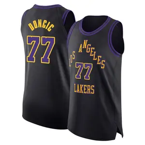 Los Angeles Lakers Authentic Black Luka Doncic 2023/24 City Edition Jersey - Youth