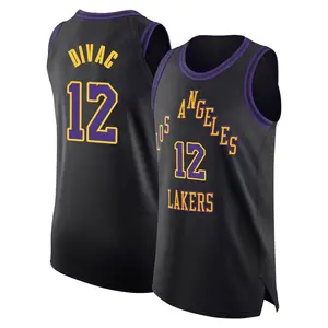 Los Angeles Lakers Authentic Black Vlade Divac 2023/24 City Edition Jersey - Men's