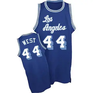 Los Angeles Lakers Authentic Blue Jerry West Throwback Jersey - Men's