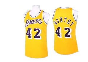 Los Angeles Lakers Authentic Gold James Worthy Throwback Jersey - Men's