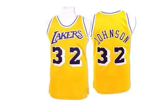Los Angeles Lakers Authentic Gold Magic Johnson Throwback Jersey - Men's