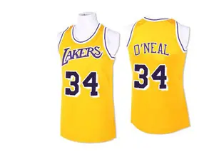 Los Angeles Lakers Authentic Gold Shaquille O'Neal Throwback Jersey - Men's
