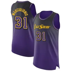 Los Angeles Lakers Authentic Purple Augustas Marciulionis 2024/25 City Edition Jersey - Men's