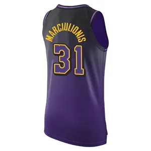 Los Angeles Lakers Authentic Purple Augustas Marciulionis 2024/25 City Edition Jersey - Men's