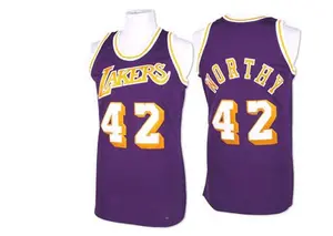 Los Angeles Lakers Authentic Purple James Worthy Throwback Jersey - Men's