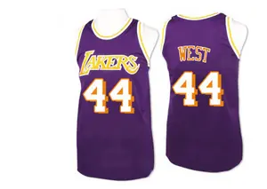 Los Angeles Lakers Authentic Purple Jerry West Throwback Jersey - Men's