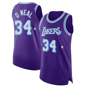 Los Angeles Lakers Authentic Purple Shaquille O'Neal 2021/22 Jersey - City Edition - Men's