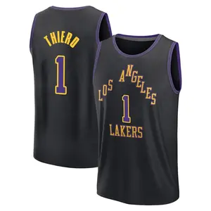 Los Angeles Lakers Fast Break Black Adou Thiero 2023/24 City Edition Jersey - Youth
