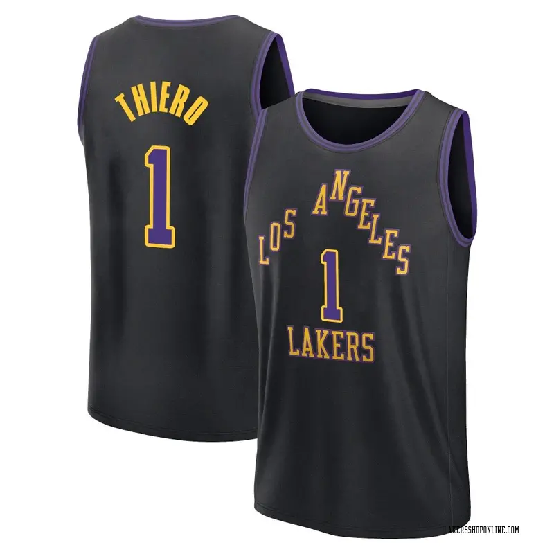 Los Angeles Lakers Fast Break Black Adou Thiero 2023/24 City Edition Jersey - Youth