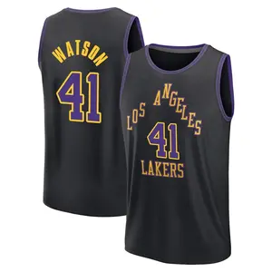 Los Angeles Lakers Fast Break Black Anton Watson 2023/24 City Edition Jersey - Men's