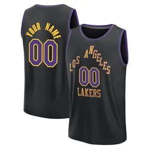 Los Angeles Lakers Fast Break Black Custom 2023/24 City Edition Jersey - Youth