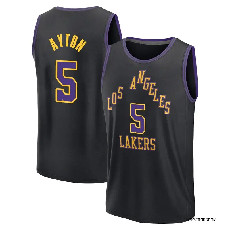 Los Angeles Lakers Fast Break Black Deandre Ayton 2023/24 City Edition Jersey - Men's