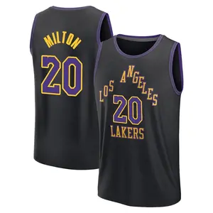 Los Angeles Lakers Fast Break Black Shake Milton 2023/24 City Edition Jersey - Youth
