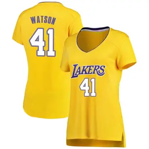 Los Angeles Lakers Fast Break Gold Anton Watson Jersey - Icon Edition - Women's