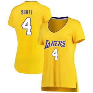 Los Angeles Lakers Fast Break Gold Byron Scott Jersey - Icon Edition - Women's