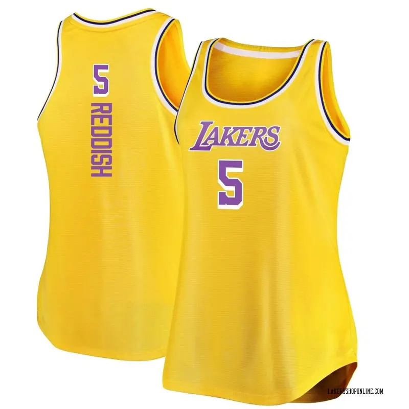 Los Angeles Lakers Fast Break Gold Cam Reddish Movement Tank Jersey - Icon Edition - Women's