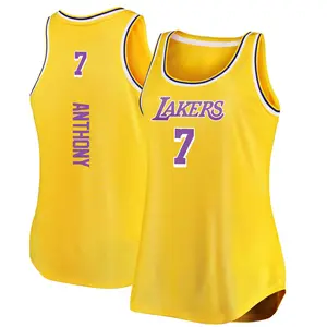 Los Angeles Lakers Fast Break Gold Carmelo Anthony Movement Tank Jersey - Icon Edition - Women's