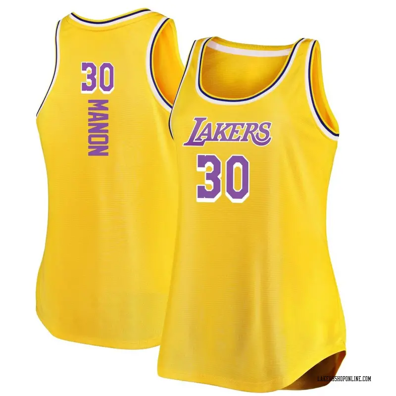 Los Angeles Lakers Fast Break Gold Chris Manon Movement Tank Jersey - Icon Edition - Women's