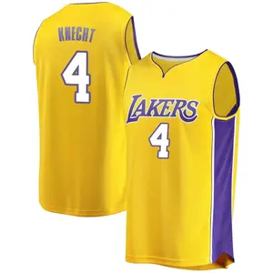 Los Angeles Lakers Fast Break Gold Dalton Knecht Jersey - Icon Edition - Men's