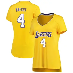 Los Angeles Lakers Fast Break Gold Dalton Knecht Jersey - Icon Edition - Women's