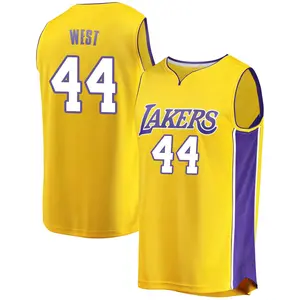 Los Angeles Lakers Fast Break Gold Jerry West Jersey - Icon Edition - Youth