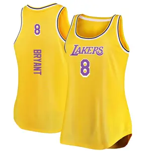Los Angeles Lakers Fast Break Gold Kobe Bryant Movement Tank Jersey - Icon Edition - Women's