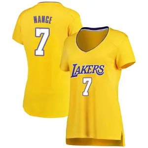 Los Angeles Lakers Fast Break Gold Larry Nance Jersey - Icon Edition - Women's