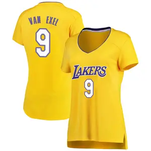 Los Angeles Lakers Fast Break Gold Nick Van Exel Jersey - Icon Edition - Women's