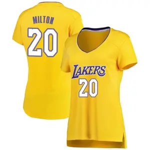 Los Angeles Lakers Fast Break Gold Shake Milton Jersey - Icon Edition - Women's