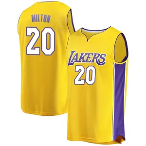 Los Angeles Lakers Fast Break Gold Shake Milton Jersey - Icon Edition - Youth