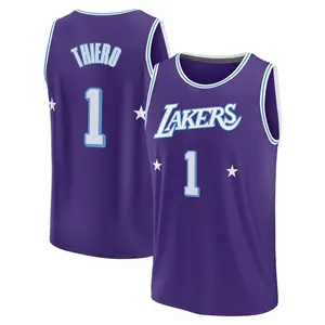 Los Angeles Lakers Fast Break Purple Adou Thiero 2021/22 Replica City Edition Jersey - Youth