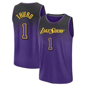 Los Angeles Lakers Fast Break Purple Adou Thiero Fanatics 2024/25 City Edition Jersey - Men's