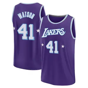 Los Angeles Lakers Fast Break Purple Anton Watson 2021/22 Replica City Edition Jersey - Youth