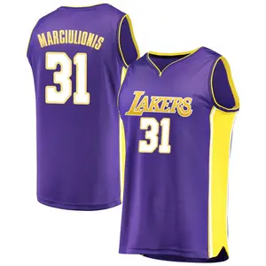 Los Angeles Lakers Fast Break Purple Augustas Marciulionis Jersey - Statement Edition - Youth