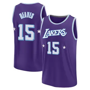 Los Angeles Lakers Fast Break Purple Austin Reaves 2021/22 Replica City Edition Jersey - Men's