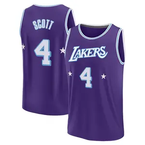 Los Angeles Lakers Fast Break Purple Byron Scott 2021/22 Replica City Edition Jersey - Youth