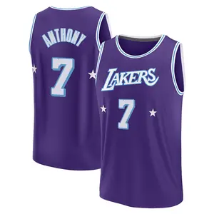 Los Angeles Lakers Fast Break Purple Carmelo Anthony 2021/22 Replica City Edition Jersey - Men's