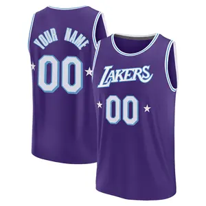 Los Angeles Lakers Fast Break Purple Custom 2021/22 Replica City Edition Jersey - Youth