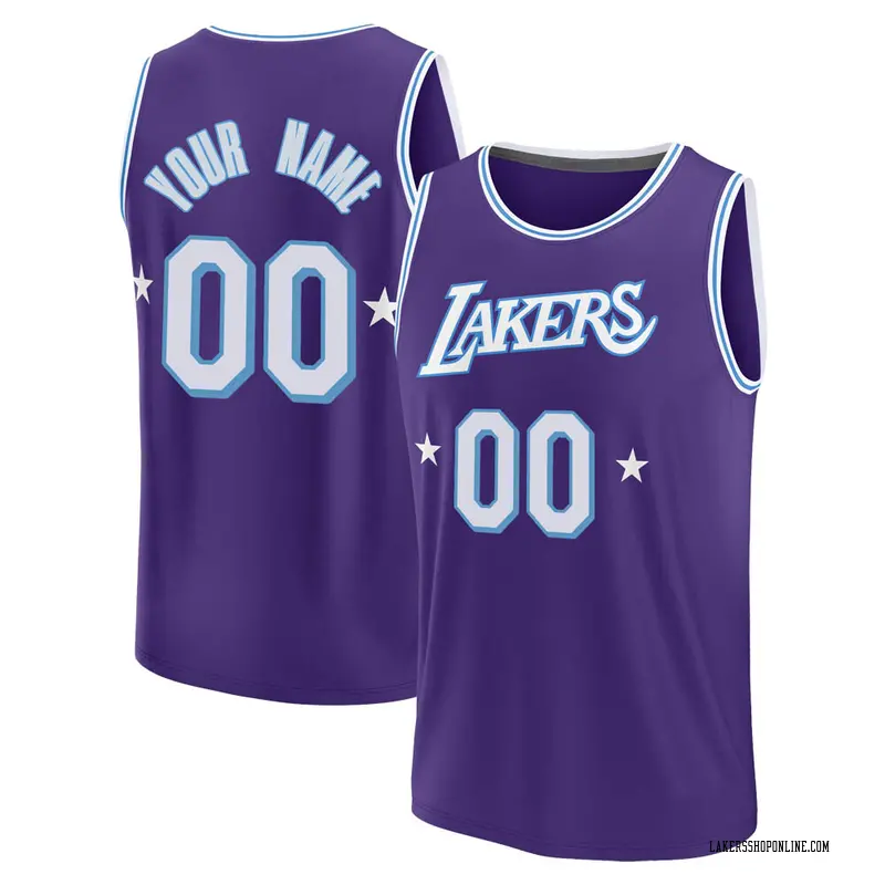Los Angeles Lakers Fast Break Purple Custom 2021/22 Replica City Edition Jersey - Youth
