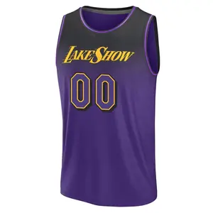 Los Angeles Lakers Fast Break Purple Custom Fanatics 2024/25 City Edition Jersey - Youth