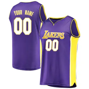 Los Angeles Lakers Fast Break Purple Custom Jersey - Statement Edition - Men's
