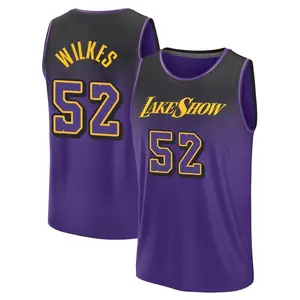 Los Angeles Lakers Fast Break Purple Jamaal Wilkes Fanatics 2024/25 City Edition Jersey - Men's