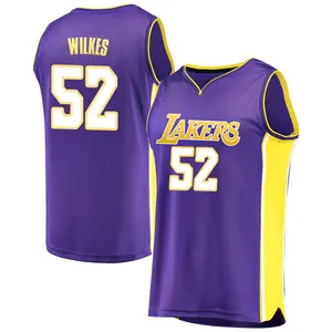 Los Angeles Lakers Fast Break Purple Jamaal Wilkes Jersey - Statement Edition - Youth