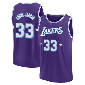 Los Angeles Lakers Fast Break Purple Kareem Abdul-Jabbar 2021/22 Replica City Edition Jersey - Youth