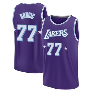Los Angeles Lakers Fast Break Purple Luka Doncic 2021/22 Replica City Edition Jersey - Men's
