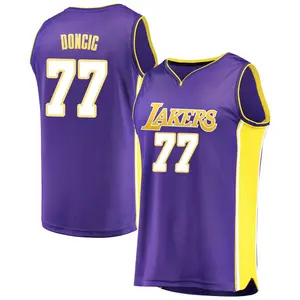 Los Angeles Lakers Fast Break Purple Luka Doncic Jersey - Statement Edition - Youth