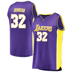 Los Angeles Lakers Fast Break Purple Magic Johnson Jersey - Statement Edition - Men's