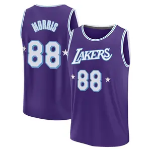 Los Angeles Lakers Fast Break Purple Markieff Morris 2021/22 Replica City Edition Jersey - Men's